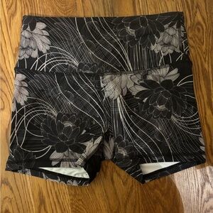 Target Floral Black and White Women's Shorts